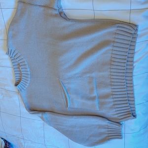 Oversized Ivory Pocket Front Sweater